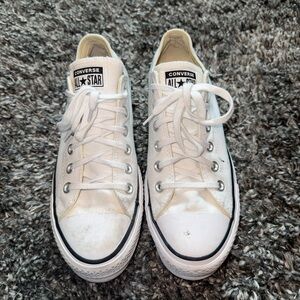 Converse White All Star Women's Platform Sneakers Sz 8